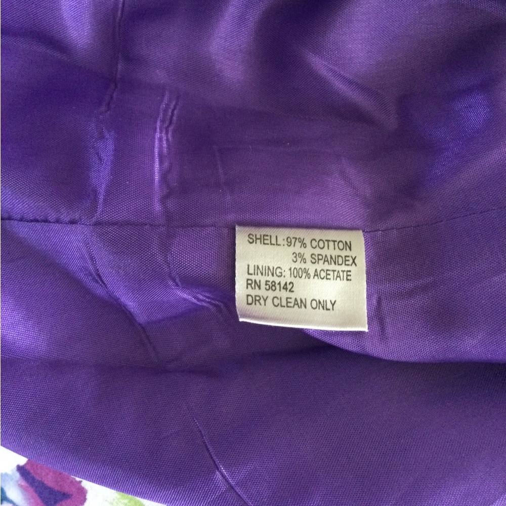 Muse Purple Floral Sleeveless Dress, Size 8 - Picture 8 of 8